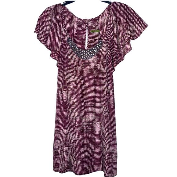 VELVET by Graham & Spencer Stunning Silk Dress with Silver Embellishments Med - Picture 1 of 7